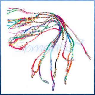 Bulk 9pcs Multi Color Thread Braided FRIENDSHIP Bracelets Hippie 