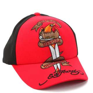 Ed Hardy Black/Red Kids Death Before Dishonor Cap  