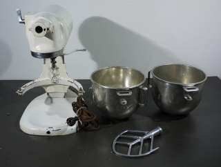 Kitchen Aid Model G Mixer With 2 Bowls and Whip  