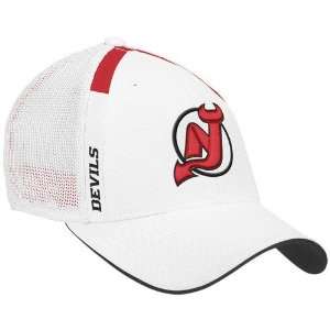  Reebok New Jersey Devils White NHL Draft Day Flex Fit Hat 