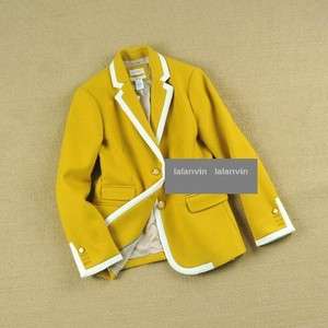   Hacking jacket in tipped double serge wool Spicy Gold 8T101214  