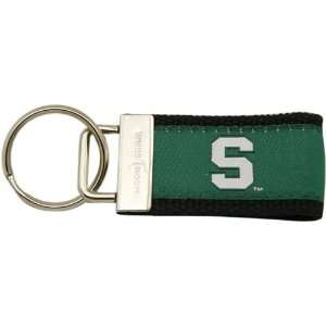  Michigan State Spartans Green Web Keychain: Sports 