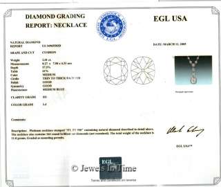 Platinum & Diamond Necklace 2.01 CT EGL 17  