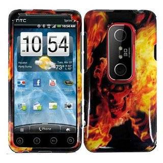   Skull Snap On Phone Protector Hard Cover Case for HTC EVO 3D (Sprint