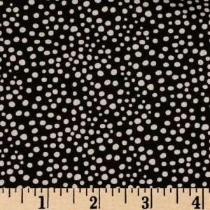  44 Wide Little Darlings Dots Black/Ivory Fabric By The 