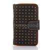 Orange Dot Flip PU Leather Card Holder Wallet Case Cover For iPod 
