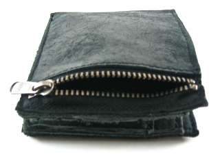 Converse Black Leather Security Coin Case Bifold Wallet  
