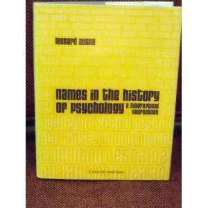  Names in the History of Psychology A Biographical Sourcebook 