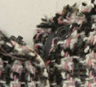 Chanel Pink & Brown Tweed Wool & Silk Jacket 08A, Size 38  
