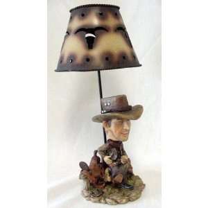  BBQ Guys Cowboy Bobble Head Votive Candle Lamp