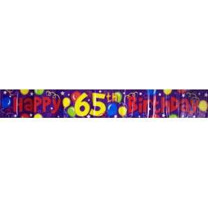  Happy 65th Birthday Party Banner 2.6m Approx 
