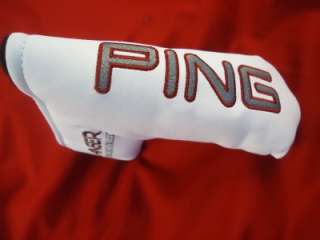 NEW 2012 Ping ANSER PRECISION MILLED WHITE Magnetic Putter Headcover.