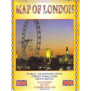  Map of London: Public Transportation, Street Directory 