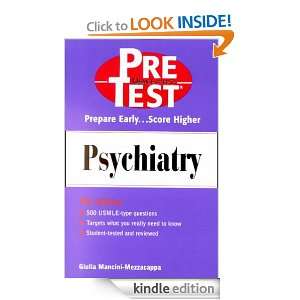 Psychiatry PreTest Self Assessment and Review (Pretest Series 