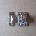 ANTIQUE Kitchen Cabinet   BUTTON LATCH, Nickel Plated, Reproduction 