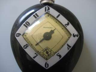   Art Deco New Haven Newhaven Pocket Watch Travel Clock Working  