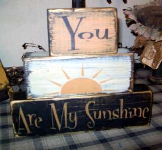 PRIMITIVE BLOCK SIGN~~YOU ARE MY SUNSHINE~~  