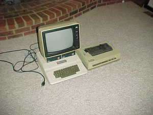 Vintage Apple II Plus Desktop Computer with Printer  