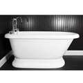 Spa Collection 53 inch Classic Style Pedestal Tub and Faucet Pack 