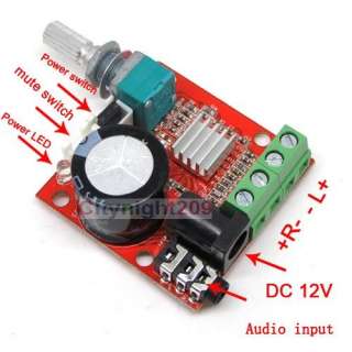 DC 12 Mini Amplifier Board 10W + 10W Class D Amplifier  