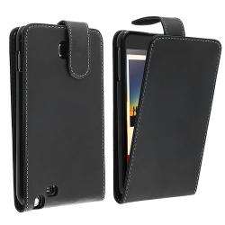 Black Leather Case for Samsung Galaxy Note N7000  