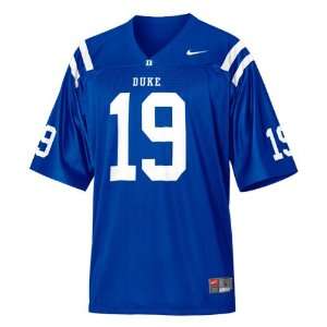  Blue Devils Football Jersey: Nike Royal #19 Replica Football Jersey