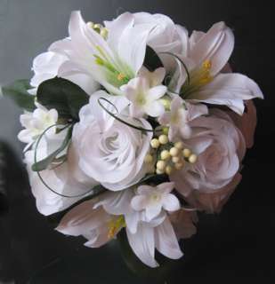 Bridal Bouquet wedding flowers bouquets WHITE LILY  