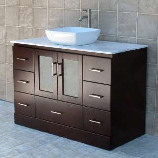 48 Bathroom Vanity Cabinet Top Vessel Sink Faucet MC2  