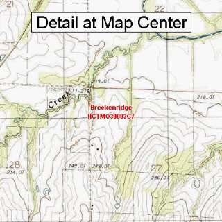  USGS Topographic Quadrangle Map   Breckenridge, Missouri 
