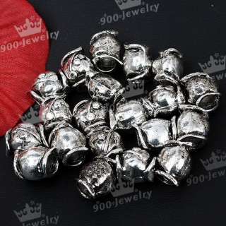 20 Tibet Silver 4mm Hole Spacer Bead Fit Charm Bracelet  