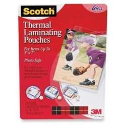 NEW Scotch TP590320 Thermal Laminating Pouch 051135806210  