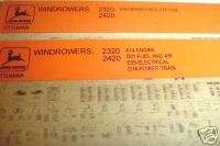 John Deere 2320 2420 Windrower Part Catalog Microfiche  