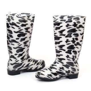 New Womens Rain Boots Textile Lining Light Weight Flexible Sole With 