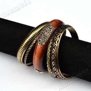 Jewelry wholesale 1set Vintage wood bangle mens/womens bracelet Cuff 