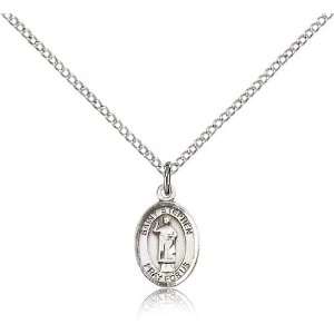925 Sterling Silver St. Saint Stephen the Martyr Medal Pendant 1/2 x 