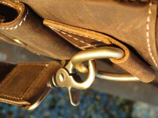   Vintage Leather messenger Briefcases Laptop Bag Satchel Brown  