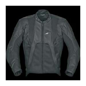  Alpinestars Alloy Leather Jacket , Size 64, Color Black 