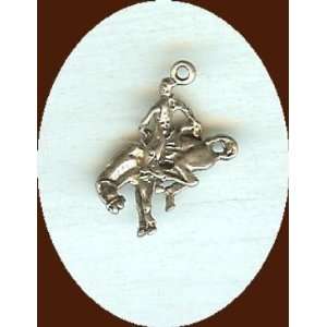  Bronco & Rider, Sterling Silver Charm (Jewelry 