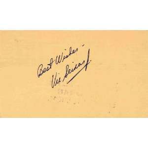  Vic Seixas Autographed 3x5 Government Post Card: Sports 