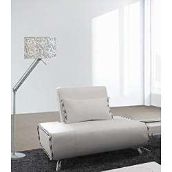 Lucas White Leather Sofa Chair  