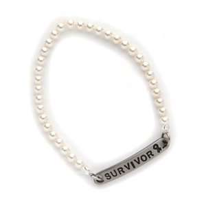   Alert White Pearl Survivor Bracelet   I 12