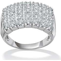  Silver 1/6ct TDW Diamond Cluster Ring (H I, I2 I3)  