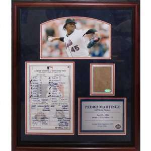  Pedro Martinez New York Mets Game Used Dirt Collage 