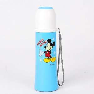 Mickey Mouse Water Bottle Vacuum Cup Flask Blue  Sports 