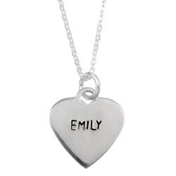 Elsa M Sterling Silver Emily Name Necklace  
