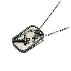  Ymid Select Fashion DOG TAG Cross Chain Necklace: Jewelry