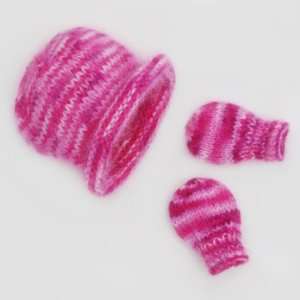  and Mitten Set   Tickled Pink   Angora Baby Hat and Matching Mittens 