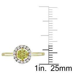14k Yellow Gold 1/4ct TDW Yellow and White Diamond Ring (G H, I2 
