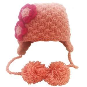  Girls Flower Crochet Hat   0 1 Year: Baby
