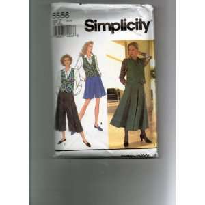 Vintage Simplicity Pattern: Misses Split Skirt in Two Lengths, Shirt 